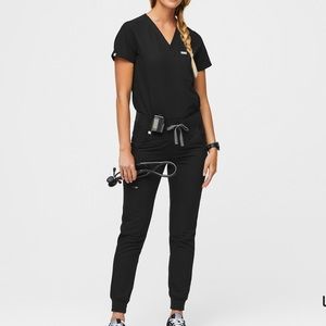 Figs Scrub Set Size M Black